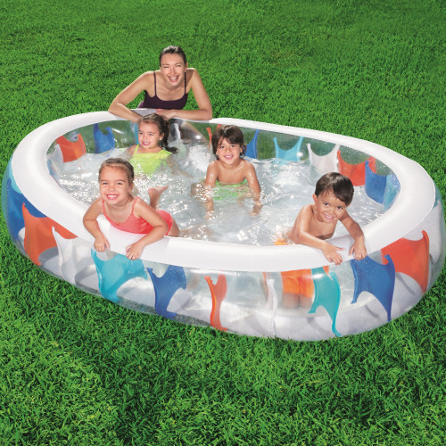 Bestway 54066B Piscina Hinchable Oval Multicolor 234x152x51 CM para Niños