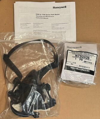 North 7700 half mask w/Dual Cartridge Connectors for N series Size Large
