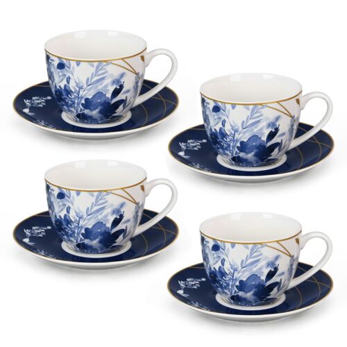 20 pc Mizuki Bone China Dinner & Tea Set Porcelain Dinnerware, Blue Dinner Set - Picture 6 of 15