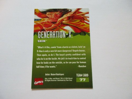 1995 Fleer Ultra X-Men Generation X SKIN - Base Card 77 - Picture 2 of 2