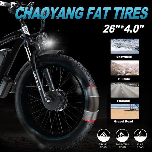 Electric Bike Mountain Bike Dual Motor 23Ah Fat Tyre - Picture 7 of 13