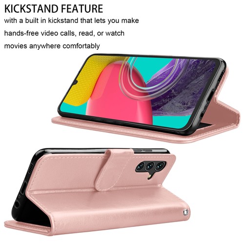 Funda de cuero billetera con soporte para teléfono Samsung Galaxy A15 A14 A54 5G A03S A13 - Imagen 62 de 75