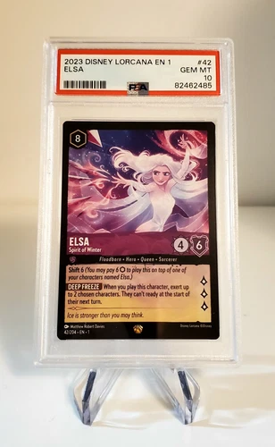 Disney Lorcana Elsa - Spirit of Winter Legendary 42/204 PSA 10 Gem Mint Non Foil