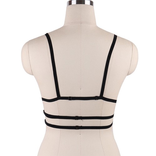 Harness Elastic Cupless Cage Bra Sexy Lingerie for Women Top Exotic Strap Belt - Picture 215 of 273