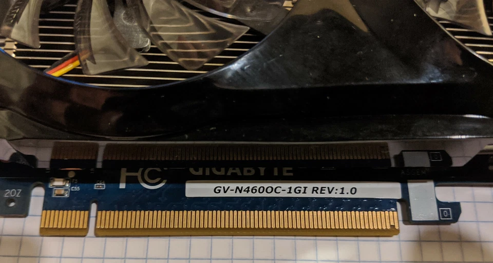 Tested Gigabyte NVIDIA GeForce GTX 460 GV-N460OC-1GI 1GB GDDR5 Mini-HDMI 2xDVI-I - Image 3 of 4
