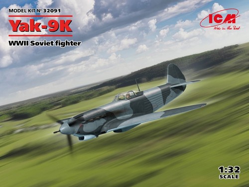 ICM 32091 Plastic model aircraft kit Scale 1:32 Yak-9K Soviet fighter WWII - Picture 10 of 24