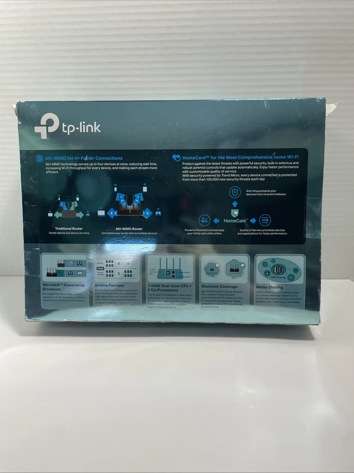 TP-Link AC3150 Wireless Dual-Band Wi-Fi Gigabit Router Archer NEW OPEN BOX VG - Image 2 of 3