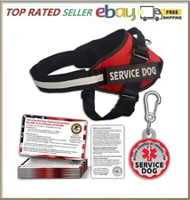 Service Dog Vest with ID Tag and 50 ADA Information Cards X Small to XX Large