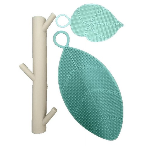 Daily Concepts Leaves of Life Silicone Scrubber Set of 3 / New In Box - Picture 5 of 7