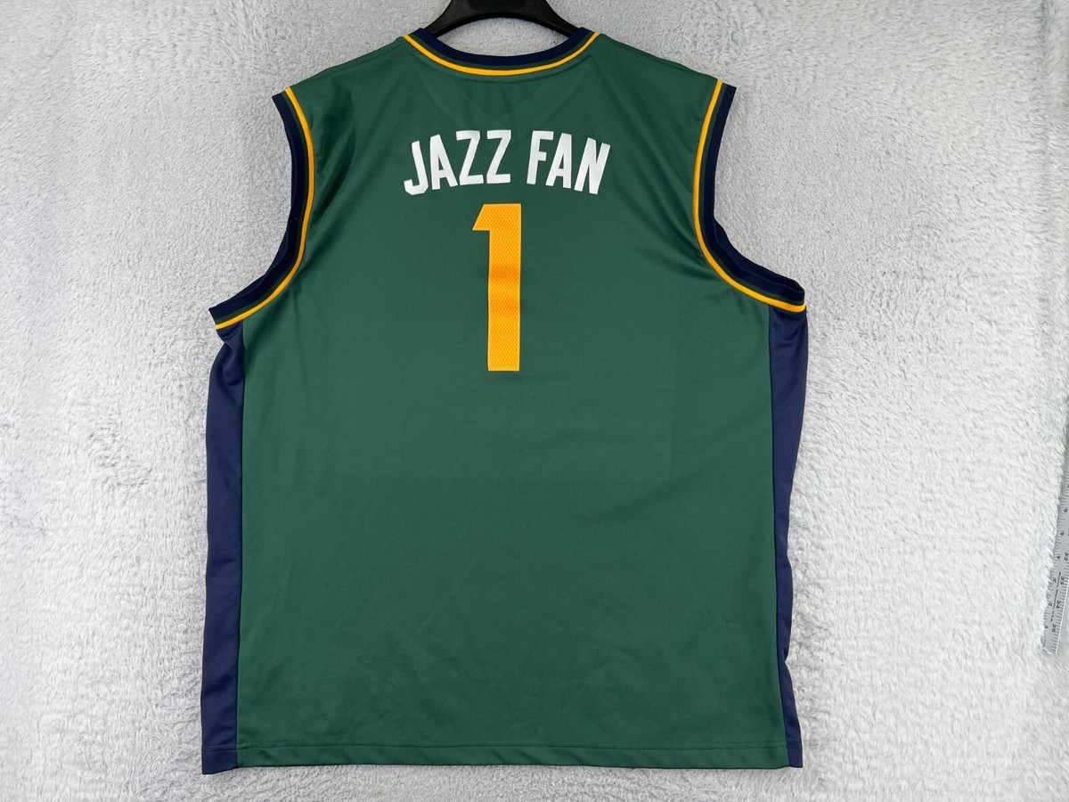 Utah Jazz Basketball Jersey Adult Extra Large Green Adidas #1 Jazz