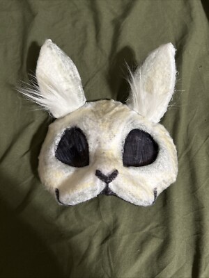 rabbit Mask/white/tan/black/grey￼￼
