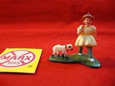 Vintage Hand Painted Fairykins Mary Had a Little Lamb Marx Toys Hong Kong 1960's