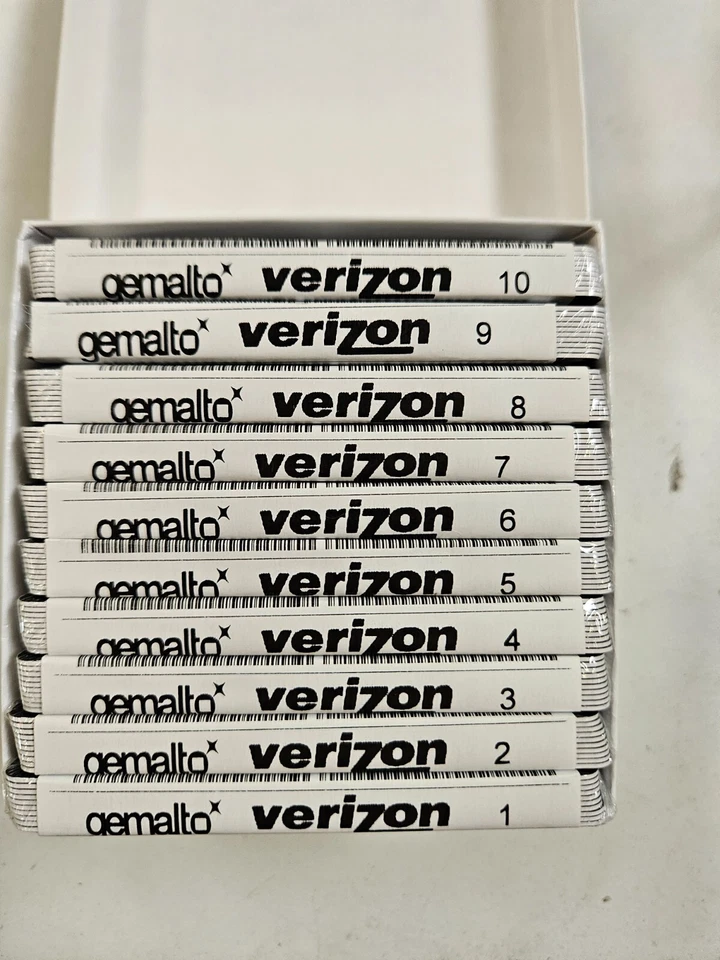 Lot ofNEW Verizon 4G LTE Sim Cards 3 IN 1 TRIPLE CUT unactivated 100 Packs - Image 2 of 4