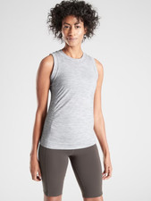 Athleta Foresthill Ascent Heather Tank-Light Grey Heather-Size XXS-NWT