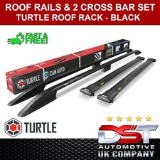ROOF RACK RAILS & CROSS BARS SET SATIN BLACK FOR 2008-18 NEMO BIPPER FIORINO