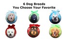 E&S Pets Christmas Ornament Shatterproof Ball, Dog – 6 Breeds You Choose