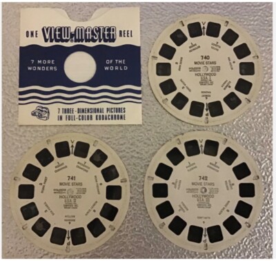 MOVIE STARS,SELTENE VIEWMASTER REELS.740/41/42.TOP ZUSTAND