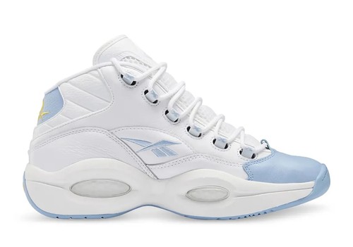 Reebok Question Mid White Blue Allen Iverson Denver Nuggets GW8854 Men 8.5 Shoes - Picture 14 of 18