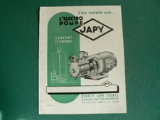 catalogue prospectus agricoles : l' electro pompe JAPY