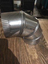 "Codo Keystoker de acero inoxidable de 4"" 90^ para estufa de carbón ventilación directa"