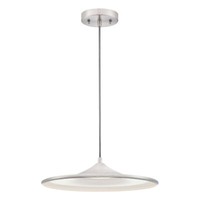 HäNgelampe Led 15 W Pendelleuchte Disk Nickel Esszimmer Wohnzimmer Lampe Dimmbar