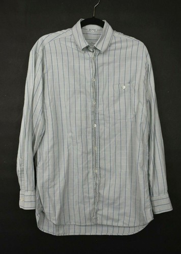 Salvatore Ferragamo Men Graph Check Long Sleeve Button-Down Cotton Dress Shirt M