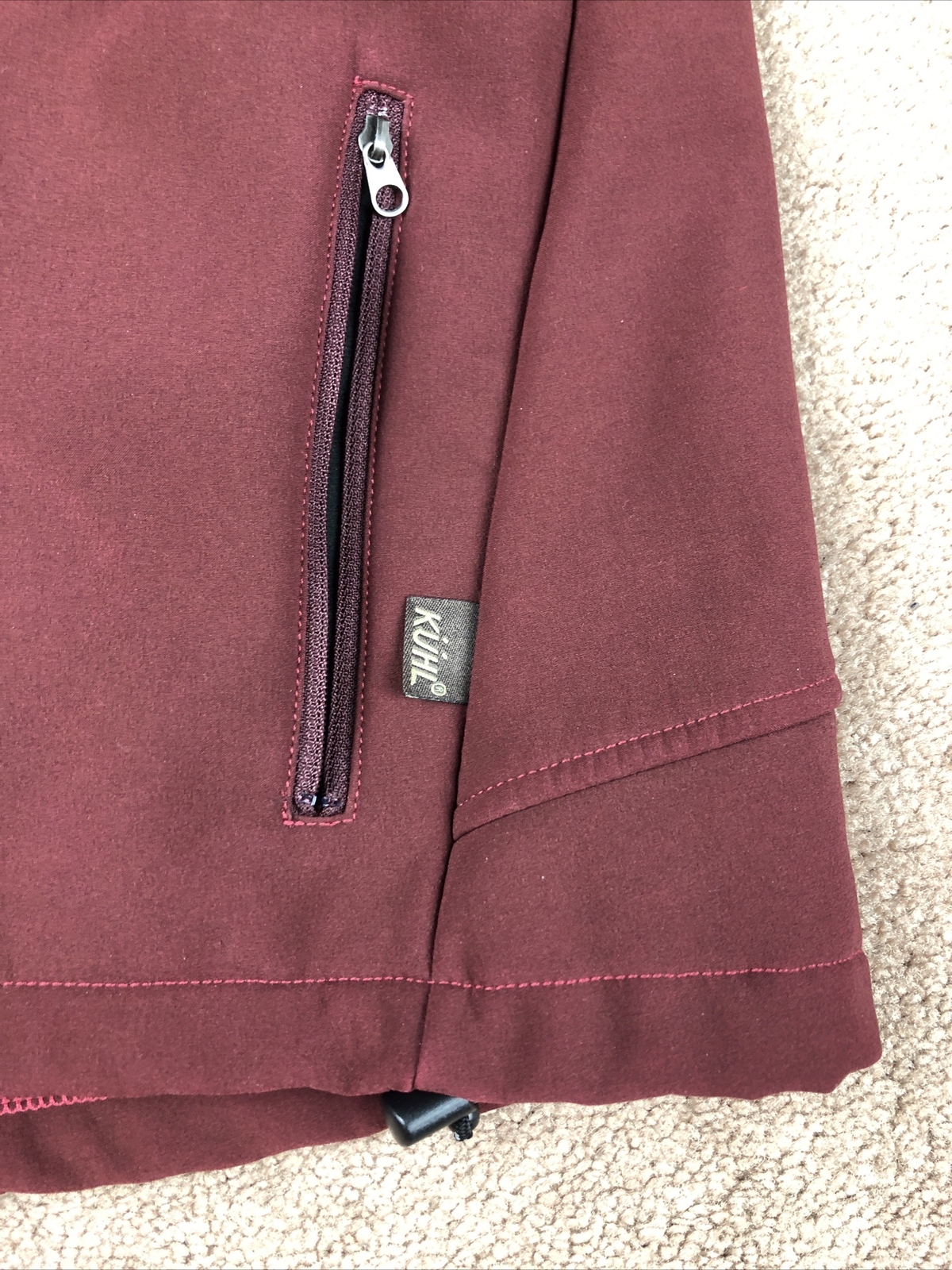 Kuhl Solid Maroon Fleece Lined Softshell Jacket S… - image 5