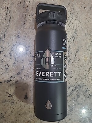 Thyme And Table Everett 32 Oz Stainless Steel Black Leak Proof Bottle