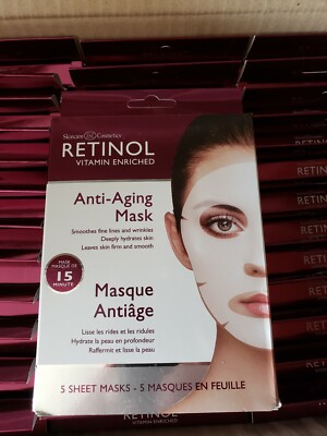 5 packs FOR 19$ Skincare Cosmetics Retinol Sheet Anti-Aging masks, 3.15 oz EACH