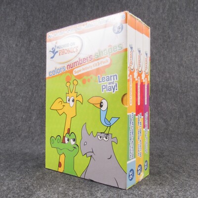 Hooked On Phonics Colors Numbers Shapes Super Activity Kit 3-Pack Ages 3-5 2006