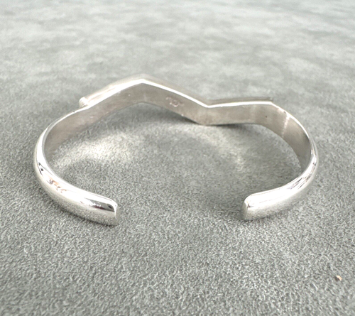 Cuff Bracelet by SKJ Siber Janita Kallestewa Turquoise MOP Multi Inlay Sterling - Picture 9 of 12