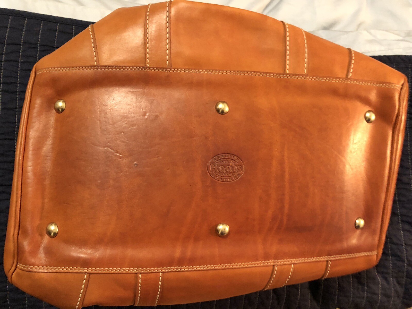 ROOTS Horween Leather Duffel Duffle Bag eBay
