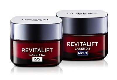 L'Oreal Paris REVITALIFT Laser X3 Anti Age Day & Night Face Cream Set 50ml