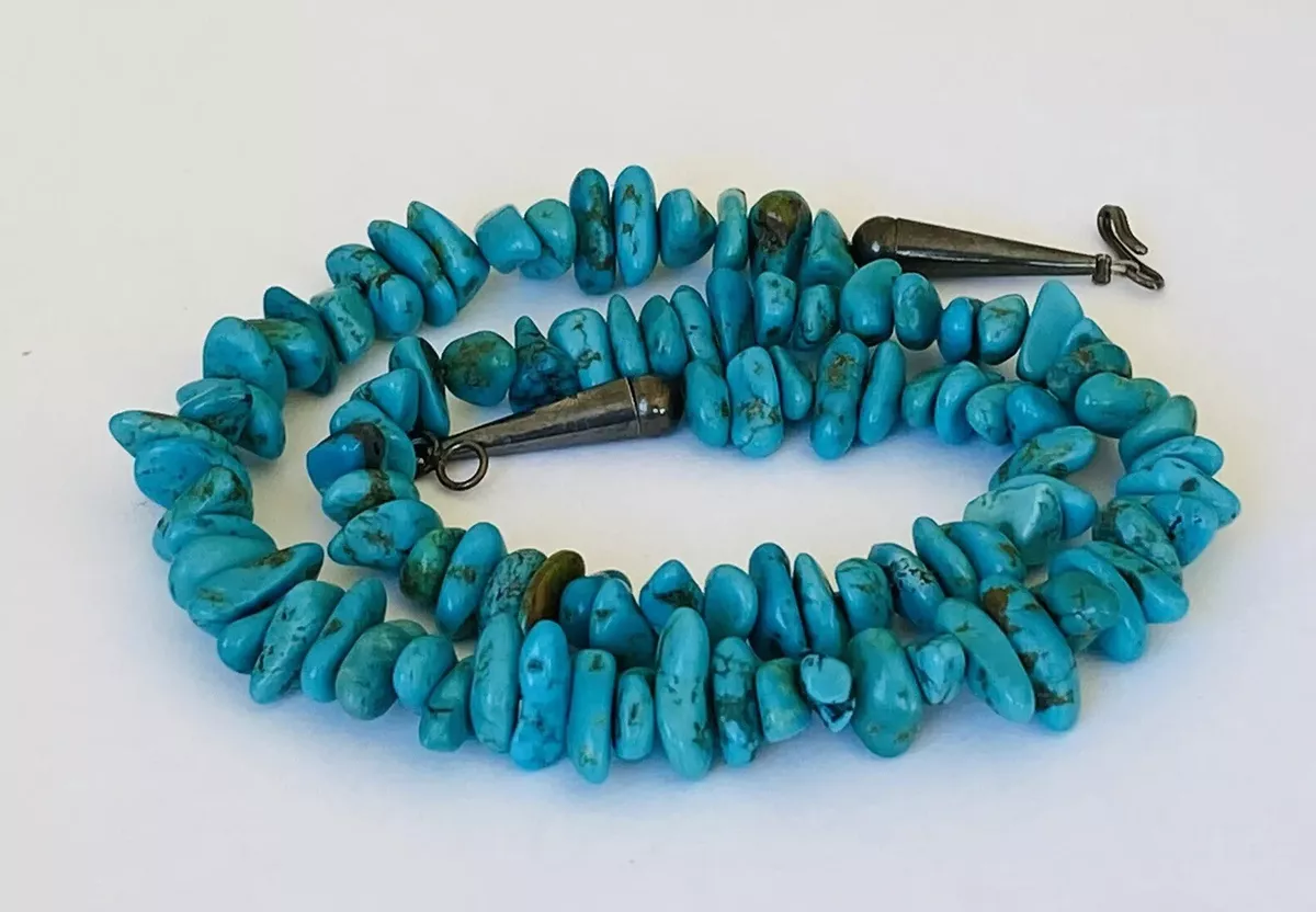 Colossal Vintage Navajo Turquoise Nugget Native American Necklace Old Colossal Vintage Navajo Turquoise Nugget Native American Necklace Old