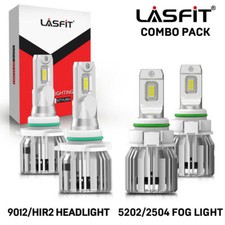Lasfit 9012 Led Headlights 5202 Fog Light Bulbs For Gmc Sierra 1500 2014 2015
