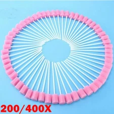 200/400Pcs Red Disposable Oral Care Cleaning Sponge Sticks Tooth Mouth Swabs USA