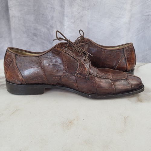Belvedere Florence Echt Krokodil Oxford-Schuhe Braun Herren Größe 9 M - Bild 13 von 20