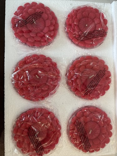 New HomeWorx by Harry Slatkin Farmstand Citronella Flower Candle Set Red Set 9 - Picture 3 of 10