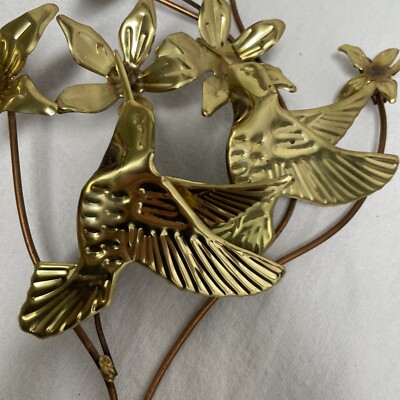 【一点物】Migratory birdsインテリア 飾り Mid Century Birds in Flight Brass Wall Art - Etsy