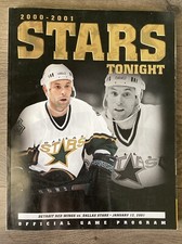 2001 NHL HOCKEY PROGRAM DALLAS STARS VS DETROIT RED WINGS GAME PROGRAM RARE OLD