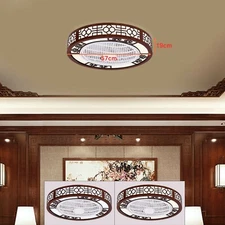 Retro Low Profile Ceiling Fan With Lights And Remote Dimmable 3 Speed Change