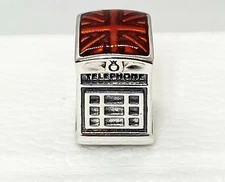Authentic Pandora Charm Telephone Booth "Call Me" London #791202EN49