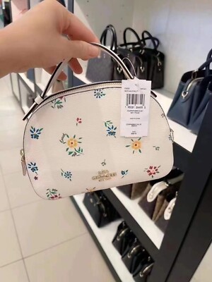 NWT COACH SERENA SATCHEL WITH WILD MEADOW PRINT C4252
