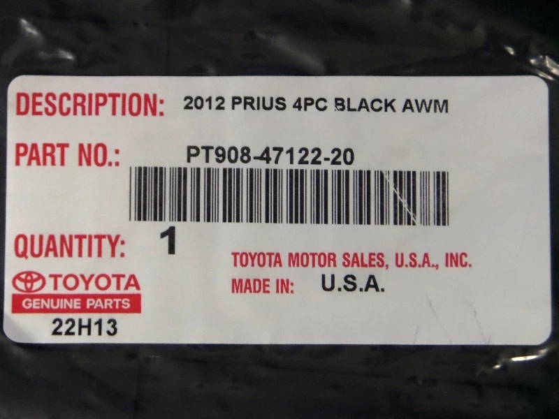 Alfombrillas de goma para todo tipo de clima originales OEM OE Toyota Prius 2012-2015 de fábrica para todo tipo de clima Foto 3 de 3