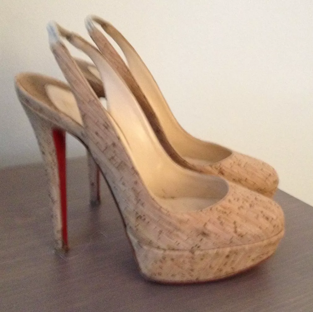 Louboutin cork heels clearance