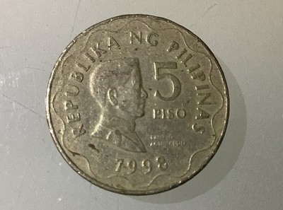 Philippines 5 Piso 1998 Circulated