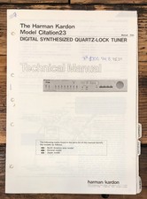 Harman Kardon Citation 23 Tuner Service Manual Original 1