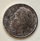 1960 Roosevelt Dime. 90% Silver. F-VF Condition. Charity Auction/Animal Rescue. — photo 1