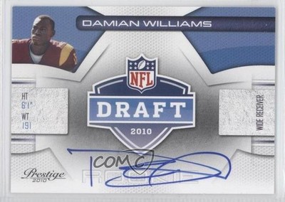 2010 Playoff Prestige NFL Draft Class Damian Williams #26 Rookie Auto RC 0e3