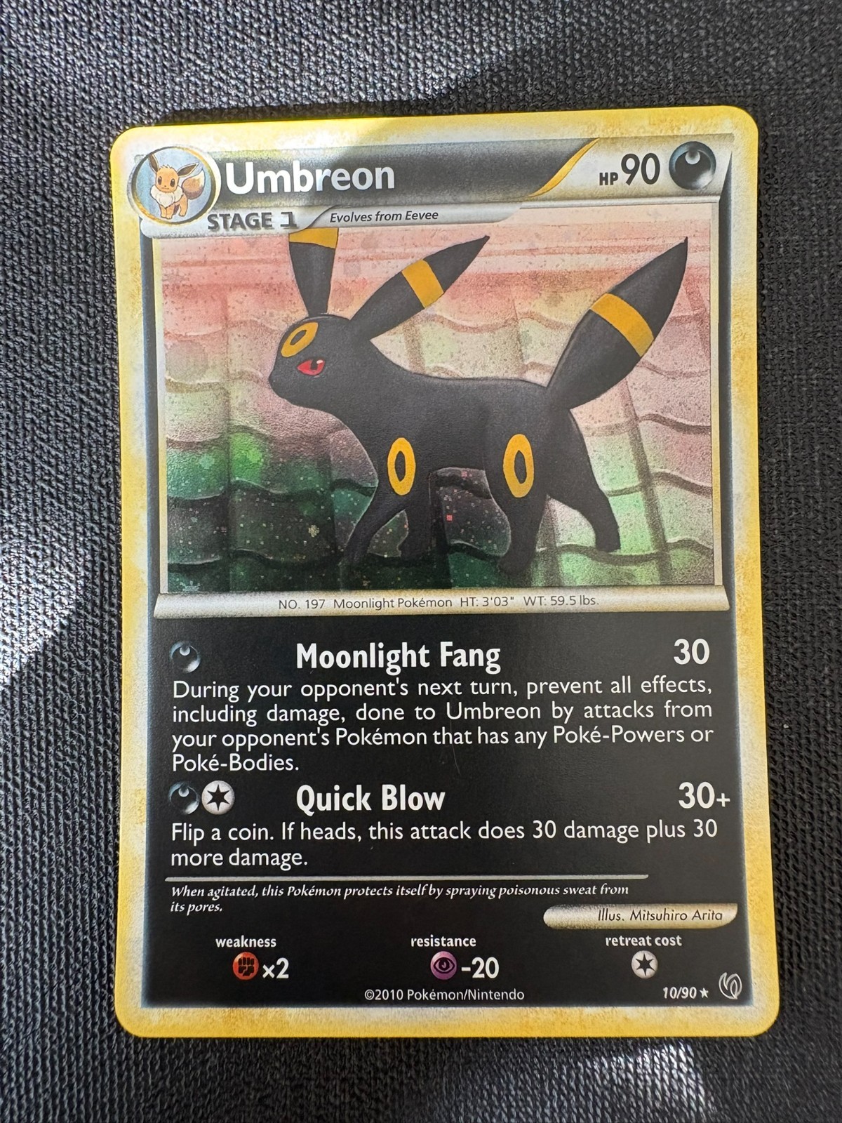 Pokemon TCG - Umbreon 10/90 Undaunted Holo - LP